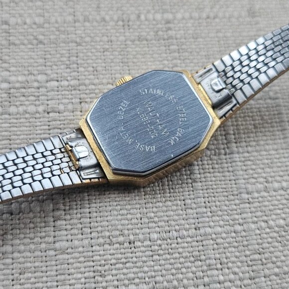 Vintage Waltham Women Wristwatch Japan Movt Analog Quartz Gold Tone Wrist Watch
